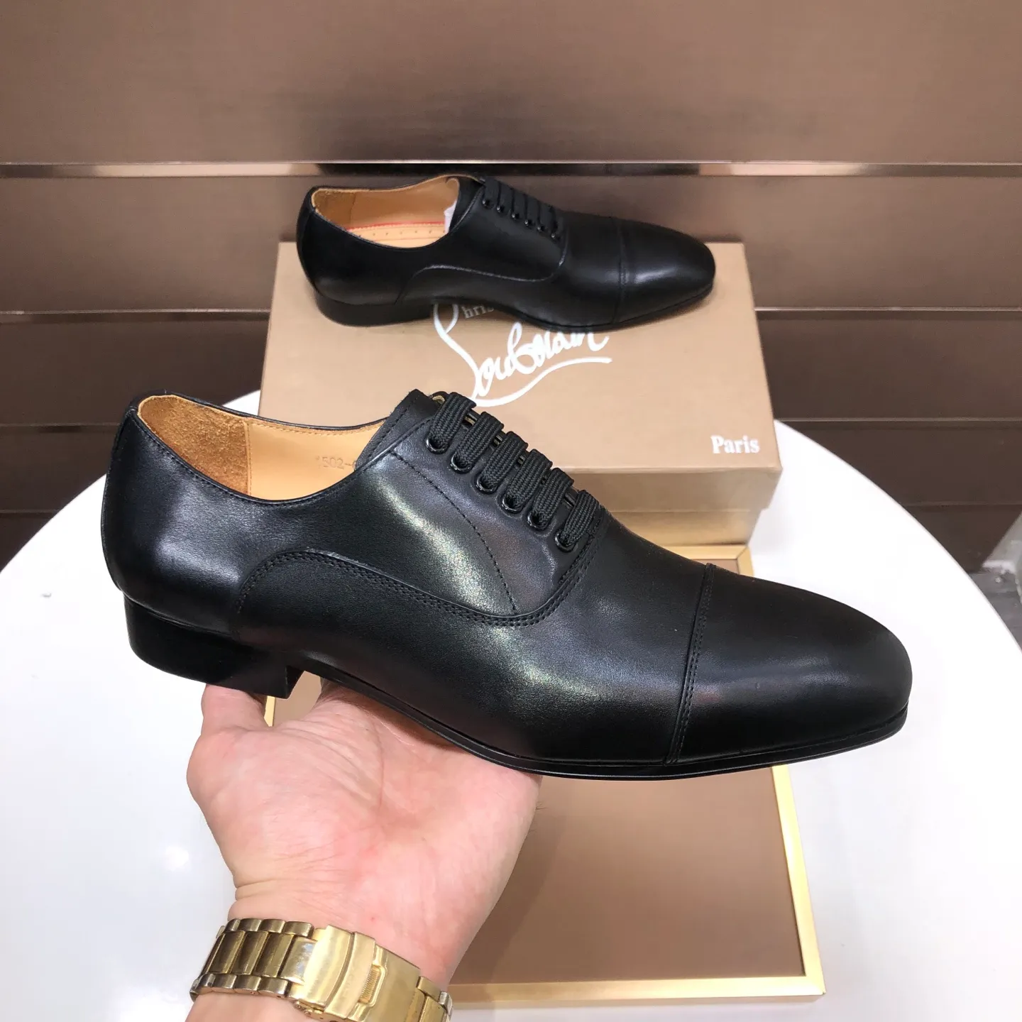 Men's shoes 💰620💰 [Chrstian Loubotin] Red-soled shoes 💋Original mold opening, the highest version on the market, purely handmade ❗️Imported rivets, imported high-end diamonds ➕The upper is made of imported cowhide, and the first layer of water-dyed cowhide lining! Original EU high-gloss outsole.38-44